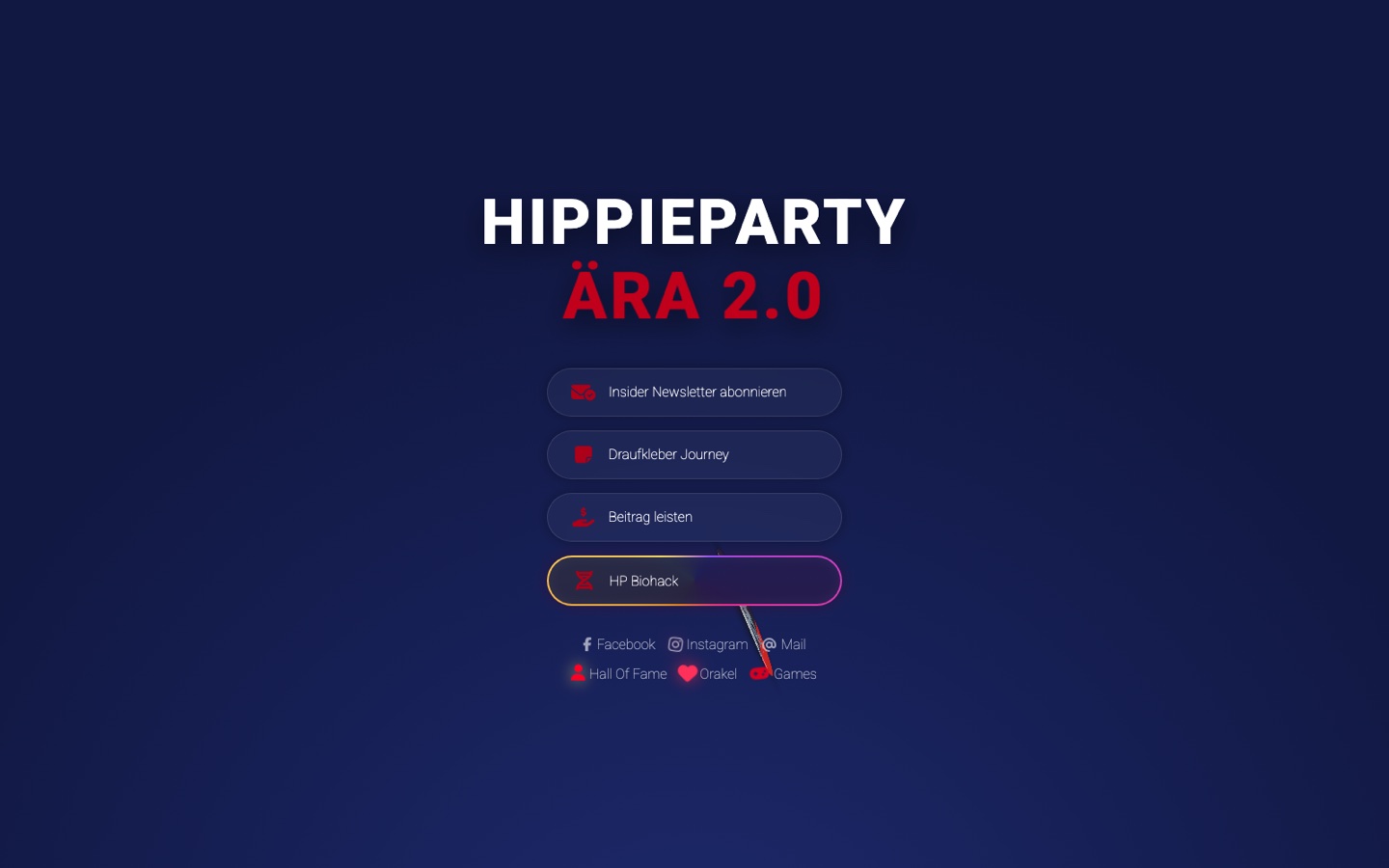 Hippieparty Website – Ära 2.0