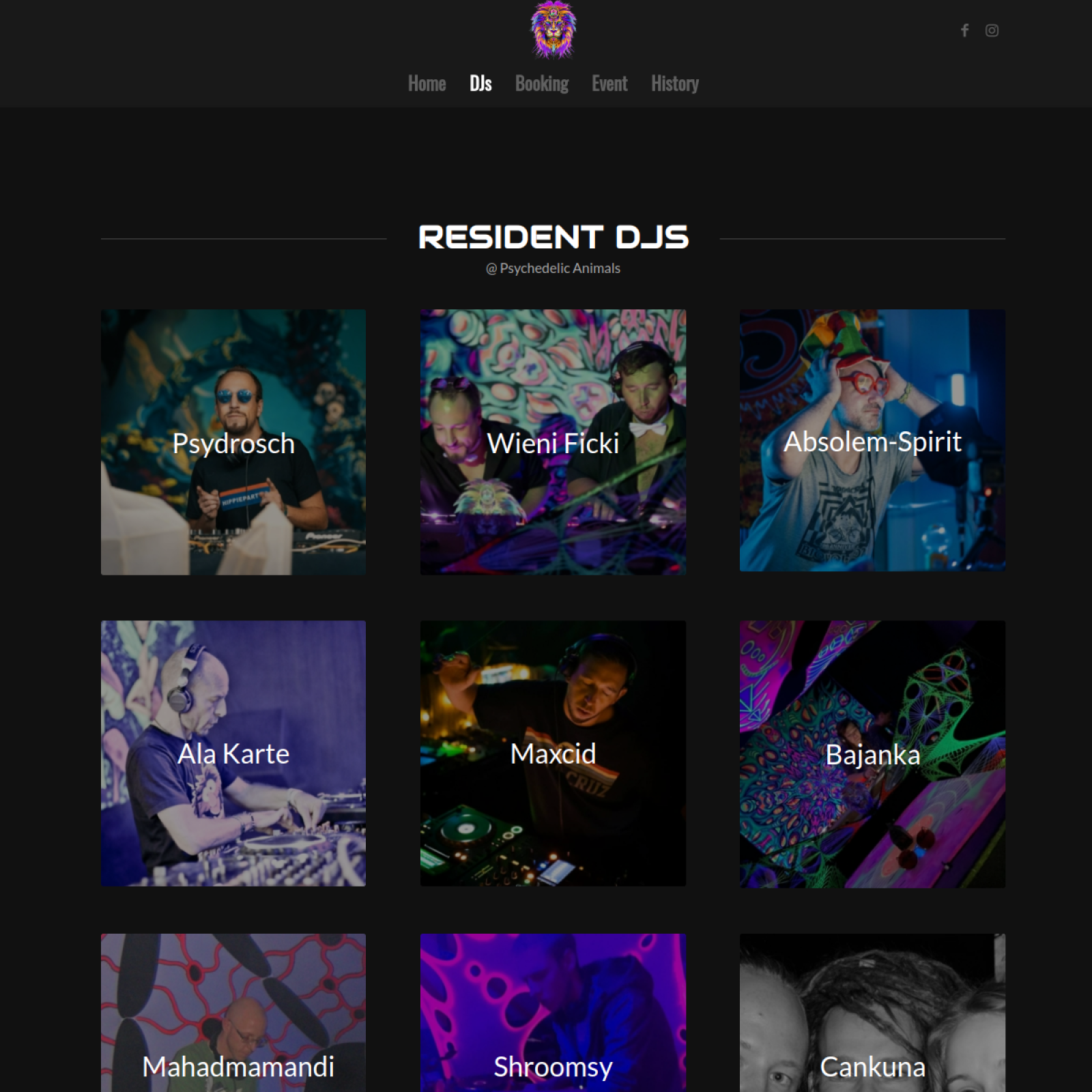 Psychedelic Animals DJ-Seite