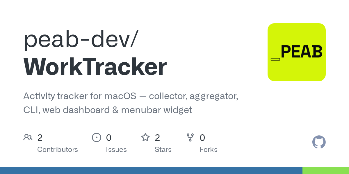 Work:Tracker – GitHub-Repository peab-dev/WorkTracker
